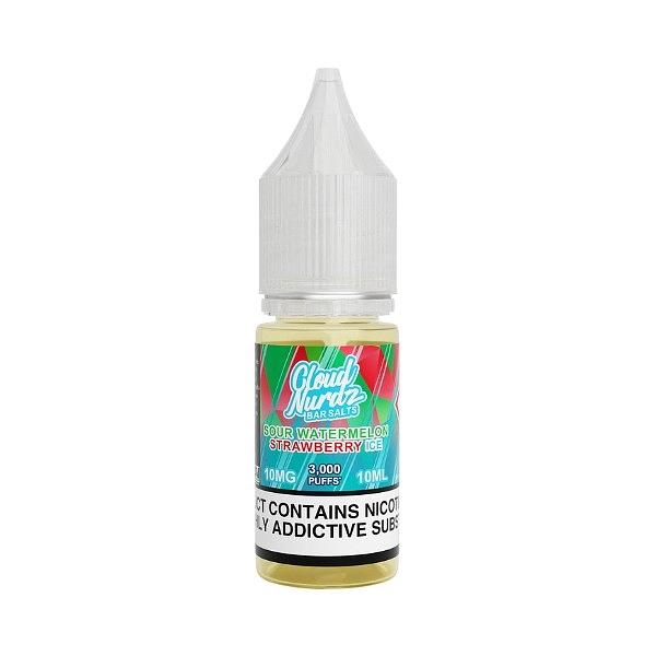 Cloud Nurdz - Ice Sour Watermelon Strawberry 10ml (Nic Salt) 10MG 10ml