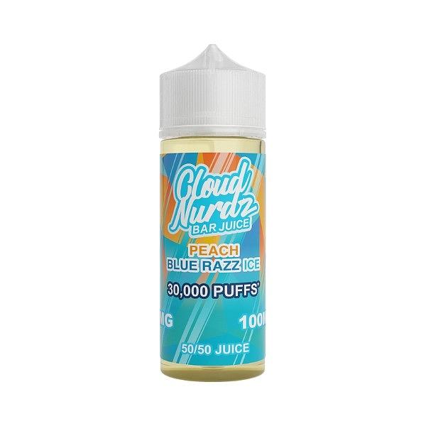 Cloud Nurdz - Ice Peach Blue Razz 100ml (Shortfill) 0MG 100ml