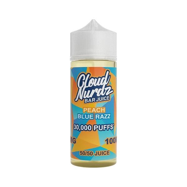 Cloud Nurdz - Peach Blue Razz 100ml (Shortfill) 0MG 100ml