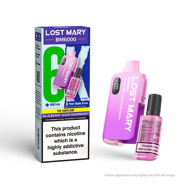 Lost Mary BM6000 Rechargeable Pod - Blueberry Sour Raspberry [20MG]