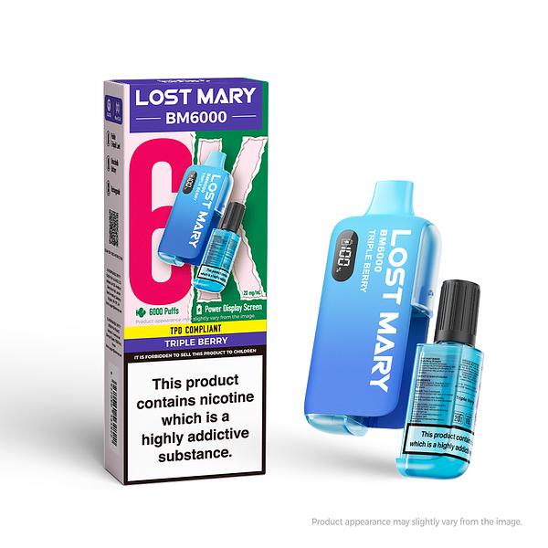 Lost Mary BM6000 Rechargeable Pod - Triple Berry [20MG]