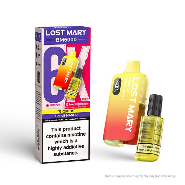 Lost Mary BM6000 Rechargeable Pod - Triple Mango [20MG]