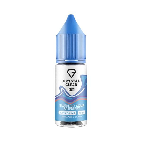 Crystal Clear Bar Salt - Blueberry Sour Raspberry 10ml (Nic Salt) 20MG 10ml