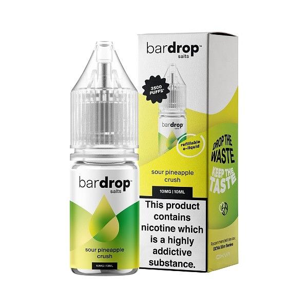 Bar Drop Salts - Sour Pineapple Crush 10ml (Nic Salt) 10MG 10ml