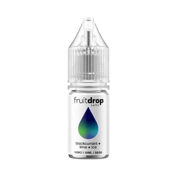 Fruit Drop Salts - Blackcurrant + Lime + Ice 10ml (Nic Salt)